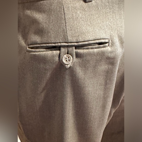 Lands End Direct Merchant Tan Pleated Deep Pockets Suspender Dress Pants Sz 32 - Picture 7 of 15